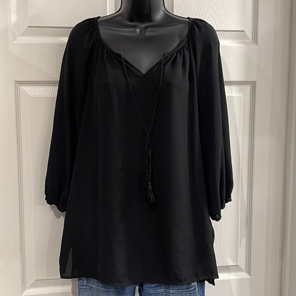 Black 3/4 Sleeve Top